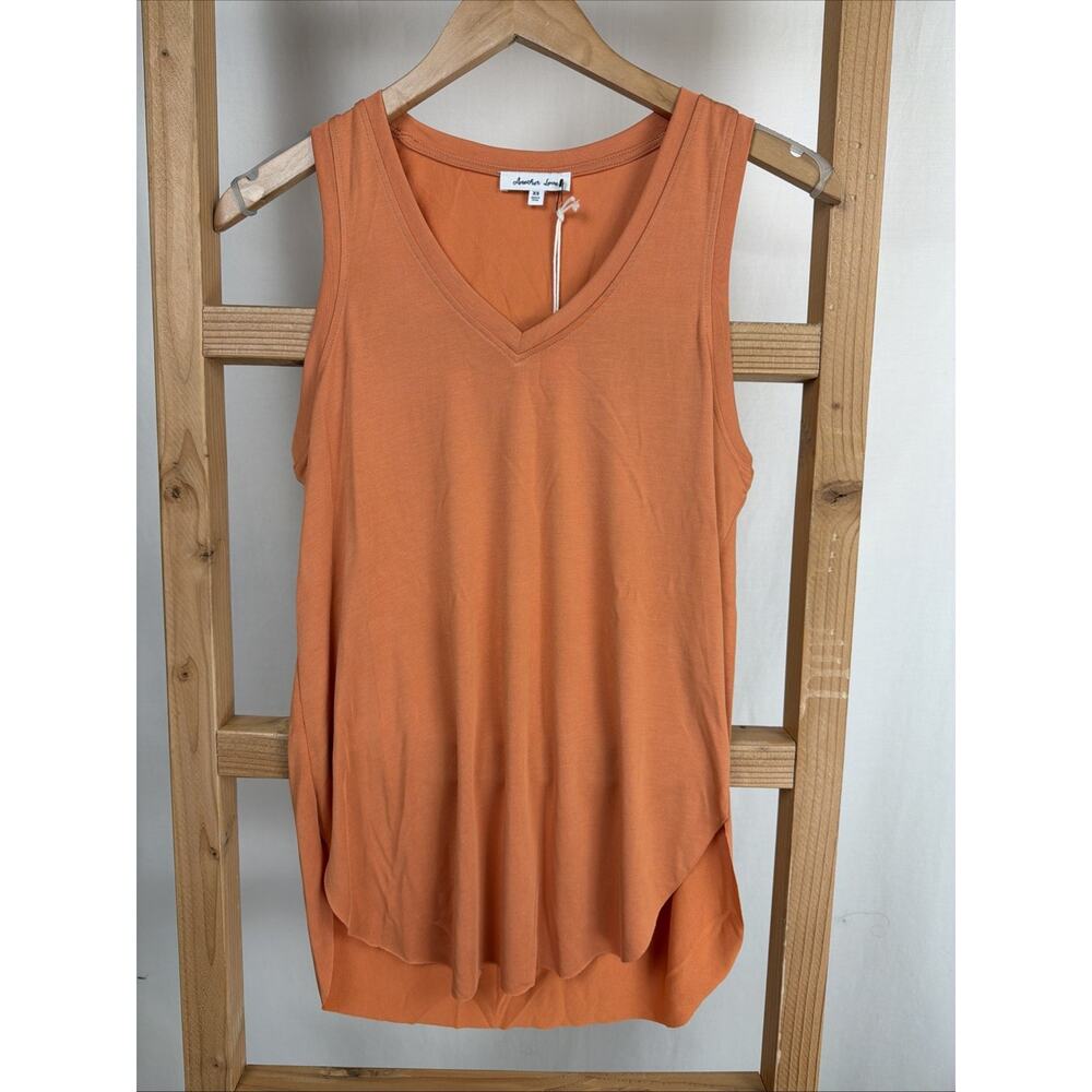 NWT Another Love Dear John Ellis Smooth Orange V Neck Tank Top #1110 Size SMALL